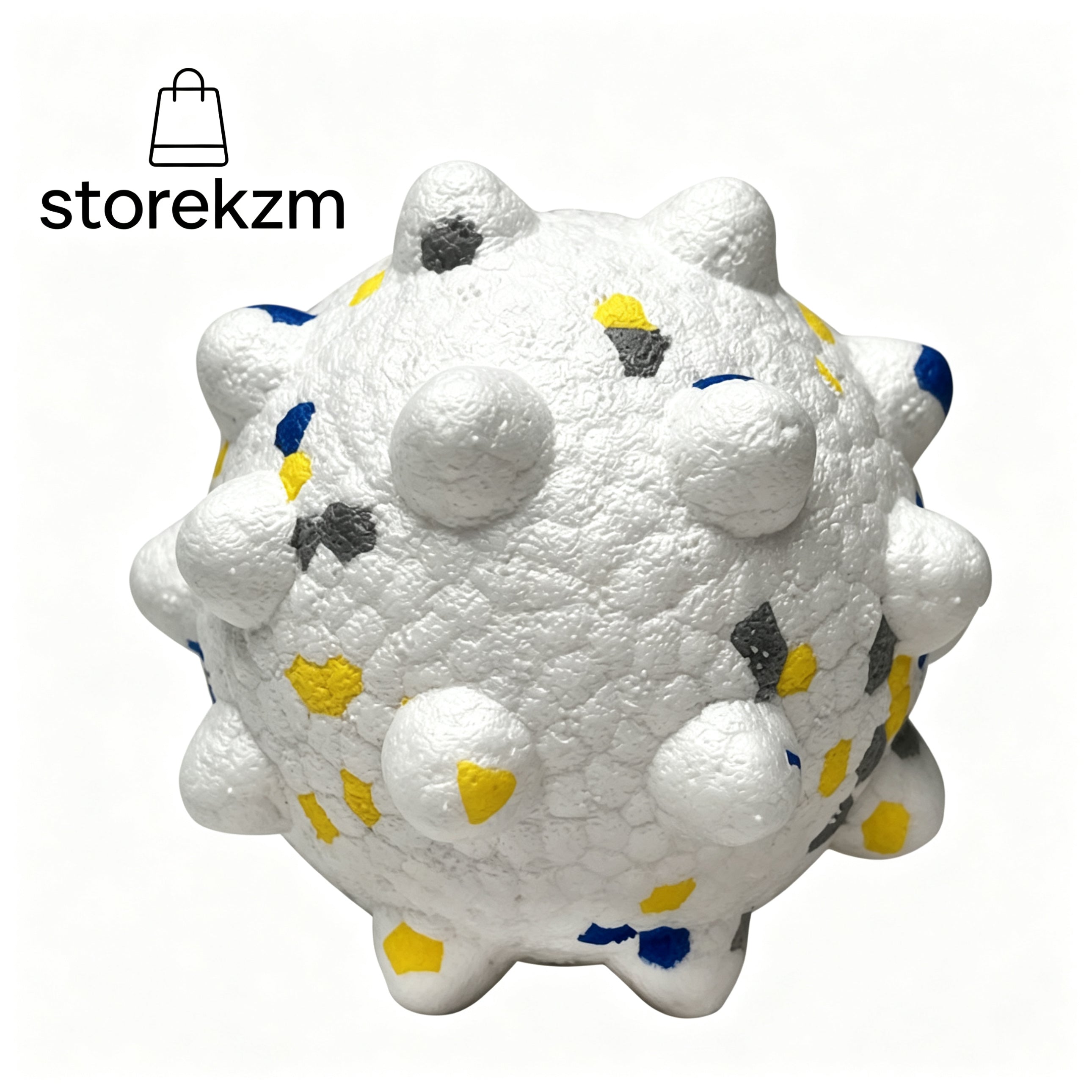 Dog Chew Ball Durable Nubby Textured Bouncy Puppy Teething Toy