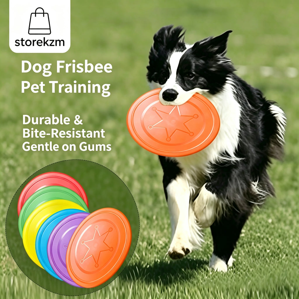 Multicolor Lightweight Dog Frisbee Flexible Outdoor Training Disc Toy