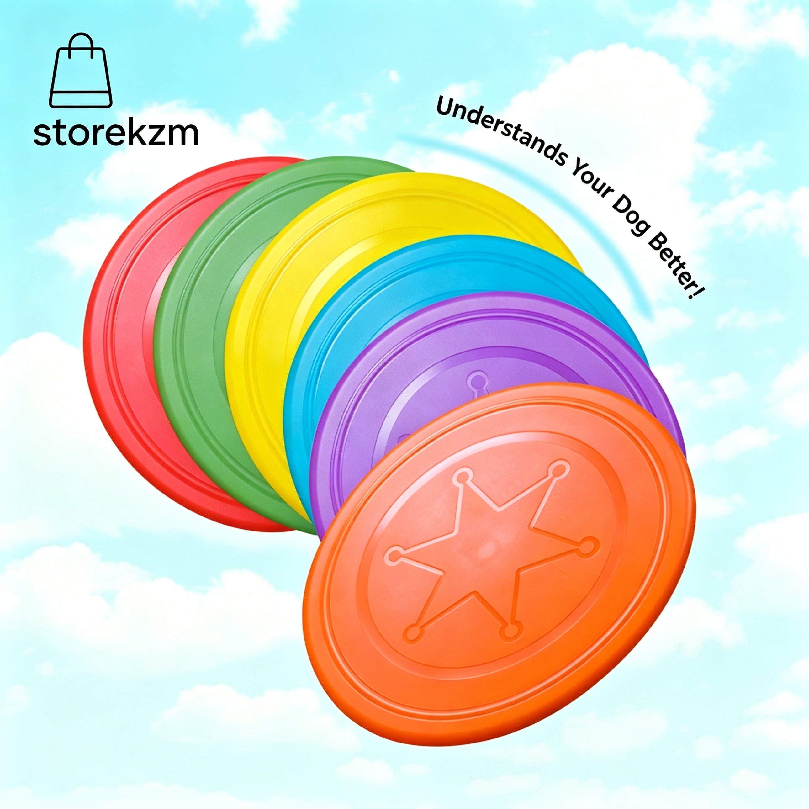 Multicolor Lightweight Dog Frisbee Flexible Outdoor Training Disc Toy